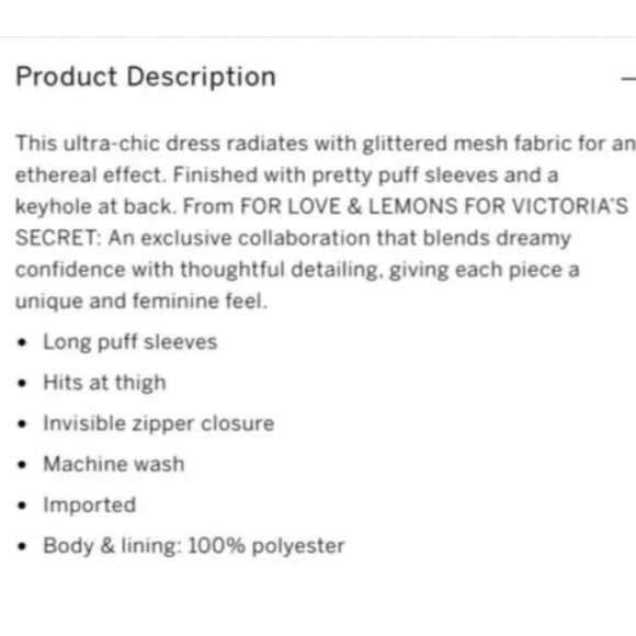 For Love & Lemons × Victoria’s Secret Glitter Ruched Mini Dress Black Medium NWT - Picture 15 of 15